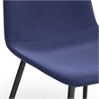 Pemberly Row Modern Velvet Side Chairs (Set of 2) in Sapphire