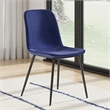 Pemberly Row Modern Velvet Side Chairs (Set of 2) in Sapphire