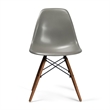 Pemberly Row Modern Side Chairs (Set of 2) in Gray and Walnut