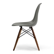 Pemberly Row Modern Side Chairs (Set of 2) in Gray and Walnut