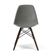 Pemberly Row Modern Side Chairs (Set of 2) in Gray and Walnut
