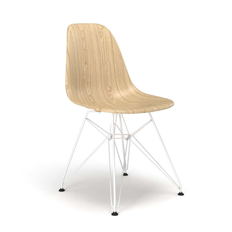 Pemberly Row Modern Printed Side Chairs (Set of 2) in Natural