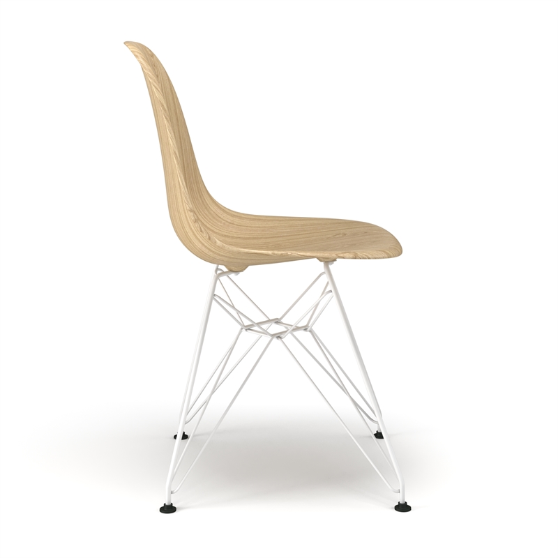 Pemberly Row Modern Printed Side Chairs (Set of 2) in Natural