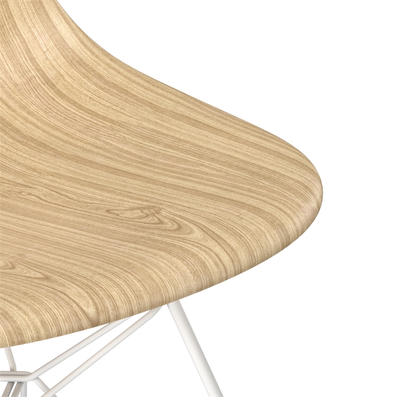 Pemberly Row Modern Printed Side Chairs (Set of 2) in Natural