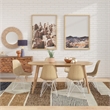Pemberly Row Modern Printed Side Chairs (Set of 2) in Natural