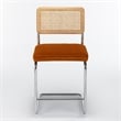 Pemberly Row Modern Counter Height Stools (Set of 2) in Brown