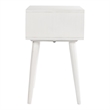 Pemberly Row Modern Solid Wood One-Drawer Nightstand in White