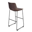Pemberly Row Modern Bar Height Stools (Set of 2) in Dark Wood