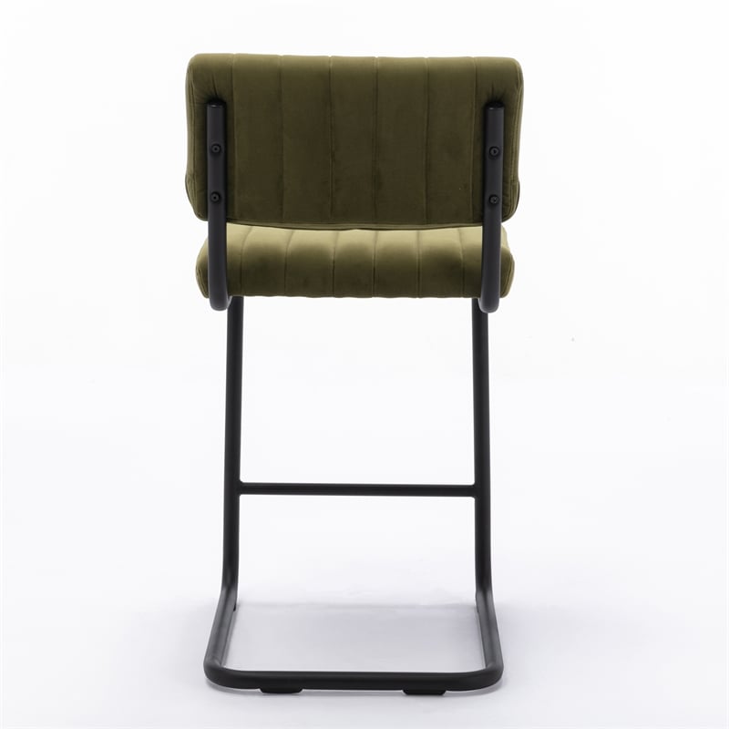 Pemberly Row Modern Counter Height Stools (Set of 2) in Olive