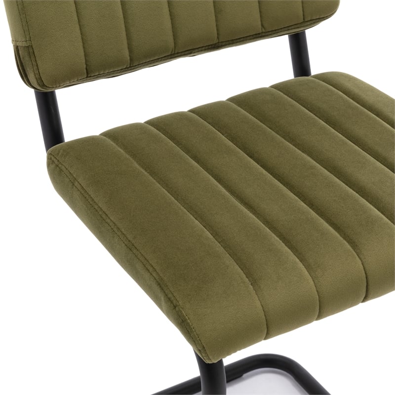 Pemberly Row Modern Counter Height Stools (Set of 2) in Olive
