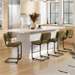Pemberly Row Modern Counter Height Stools (Set of 2) in Olive