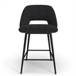 Pemberly Row Modern Counter Height Stools (Set of 2) in Black
