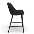 Pemberly Row Modern Counter Height Stools (Set of 2) in Black