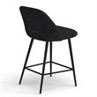 Pemberly Row Modern Counter Height Stools (Set of 2) in Black