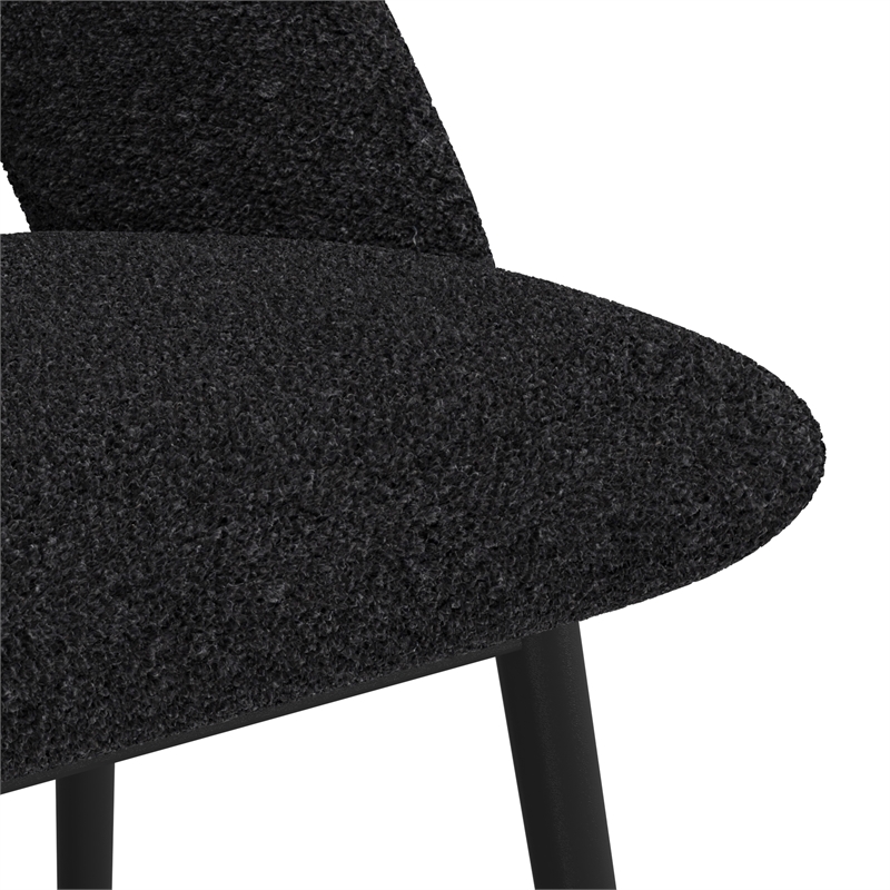 Pemberly Row Modern Counter Height Stools (Set of 2) in Black