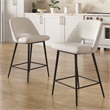 Pemberly Row Modern Counter Height Stools (Set of 2) in White