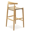 Pemberly Row Modern Papercord Counter Height Stool in Natural