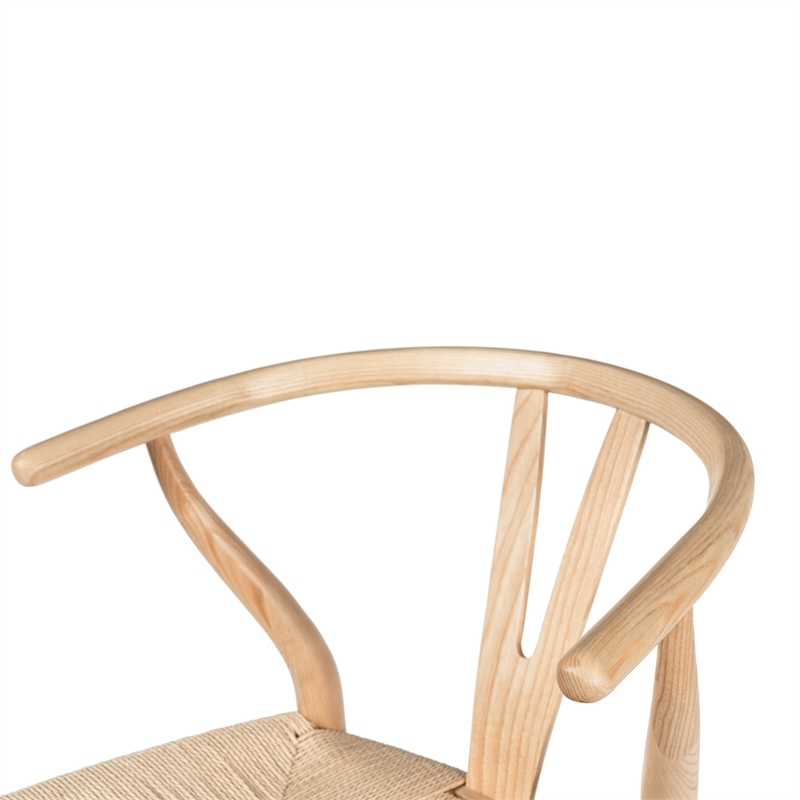 Pemberly Row Modern Danish Design Bar Height Stool in Natural