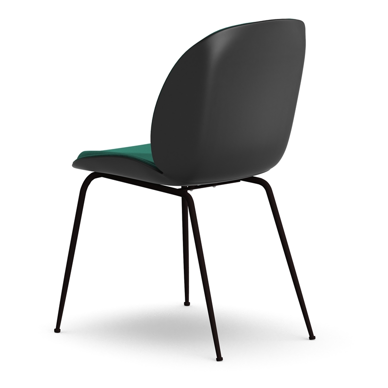Pemberly Row Contemporary Velvet Side Chair (Set of 2) in Emerald