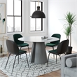 Pemberly Row Contemporary Velvet Side Chair (Set of 2) in Emerald
