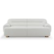 Pemberly Row Contemporary Boucle Mid-Century Modern Sofa in White