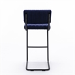 Pemberly Row Contemporary Bar Height Stool (Set of 2) in Sapphire