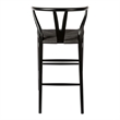 Pemberly Row Contemporary Danish Design Bar Height Stool in Black