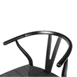Pemberly Row Contemporary Danish Design Bar Height Stool in Black