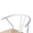 Pemberly Row Contemporary Danish Design Bar Height Stool in White