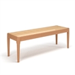 Pemberly Row Modern Solid Wood with Natural Cane Bench in Natural