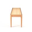Pemberly Row Modern Solid Wood with Natural Cane Bench in Natural
