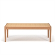 Pemberly Row Modern Solid Wood with Natural Cane Bench in Natural