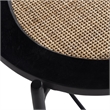 Pemberly Row Modern Circle Mid-Century Modern Side Table in Black