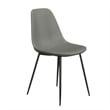 Pemberly Row Modern Vegan Leather Side Chairs (Set of 2) in Slate