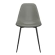 Pemberly Row Modern Vegan Leather Side Chairs (Set of 2) in Slate