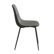 Pemberly Row Modern Vegan Leather Side Chairs (Set of 2) in Slate