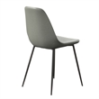 Pemberly Row Modern Vegan Leather Side Chairs (Set of 2) in Slate