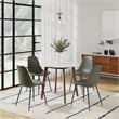 Pemberly Row Modern Vegan Leather Side Chairs (Set of 2) in Slate