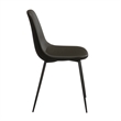 Pemberly Row Modern Vegan Leather Side Chairs (Set of 2) in Black