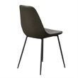 Pemberly Row Modern Vegan Leather Side Chairs (Set of 2) in Black