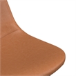 Pemberly Row Modern Vegan Leather Side Chairs (Set of 2) in Brown