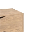 Pemberly Row Contemporary Wood 2-Drawer Nightstand in Light Oak