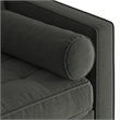 Pemberly Row Modern Fabric Reversible Sectional in Charcoal Finish