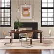 Pemberly Row Modern / Contemporary Wood Dining Table in Walnut