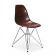 Pemberly Row Modern / Contemporary Plastic Dining Chairs in Brown