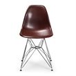 Pemberly Row Modern / Contemporary Plastic Dining Chairs in Brown