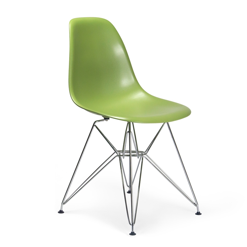 Pemberly Row Modern / Contemporary Plastic Dining Chairs in Green