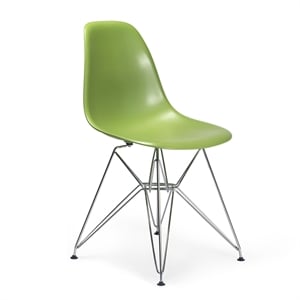 Pemberly Row Modern / Contemporary Plastic Dining Chairs in Green