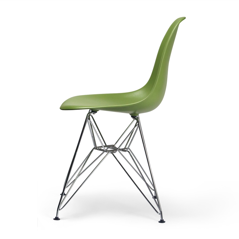 Pemberly Row Modern / Contemporary Plastic Dining Chairs in Green
