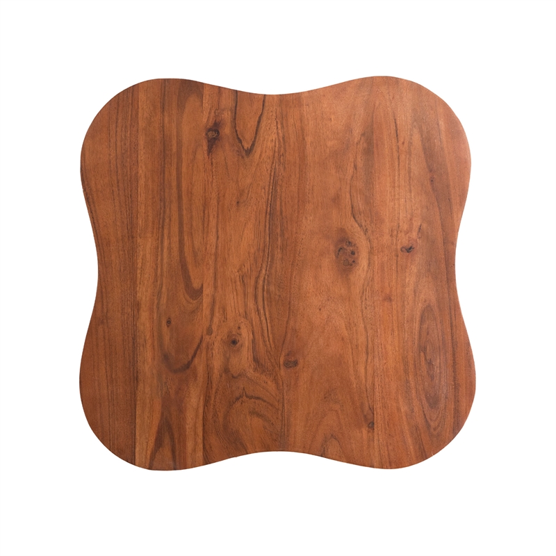 Pemberly Row Modern / Contemporary Wood Side Table in Gold Finish